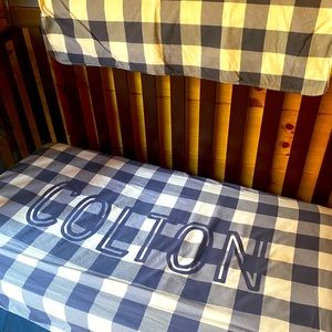 Personalized COLTON Crib Sheet, Skirt and blanket set